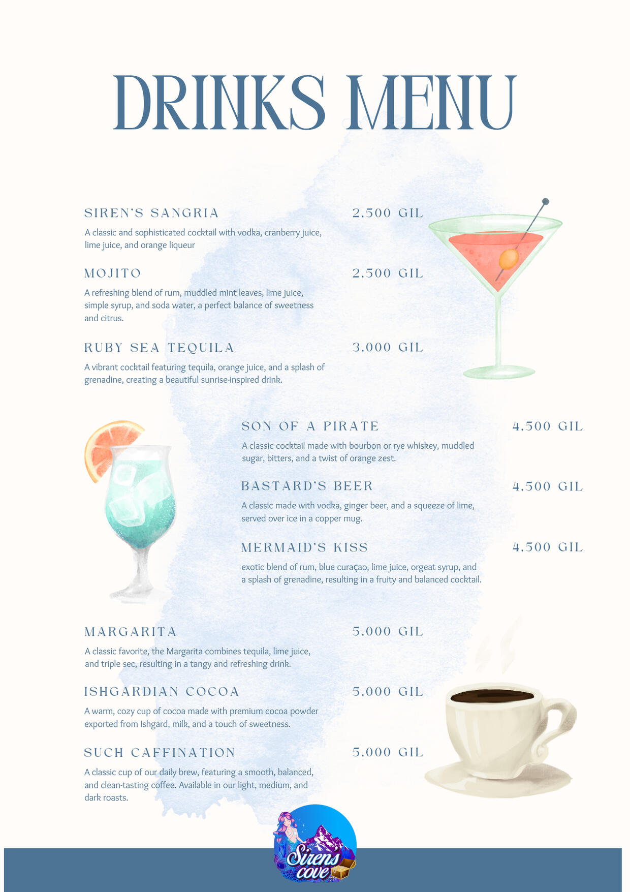 Signature drinks